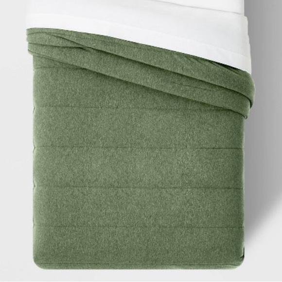 NEW Pillowfort Green Toddler Channel Jersey Comforter - Picture 1 of 3
